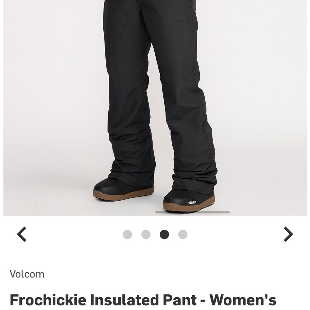 NWT- Volcom Women's Black Frochickie Insulated Pants